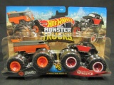 Hot Wheels Monster Trucks 2-Pack Drag Bus & Volkswagen Beetle 1:64 Diecast MIP