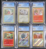 Lot (6) Pokemon Reverse Holo Cards All Graded CGC 9.5 Gem Mint