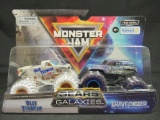 Spin Master Monster Jam 2-Pack Monster Truck Gears and Galaxies Walmart Exclusive Grave Digger 1:64