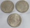 Lot (3) 1921 P US Morgan 90% Silver Dollars