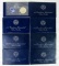 Lot (8) 1971 - 1974 US Eisenhower Uncirculated 40% Silver Dollars