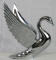 Antique Chrome Swan Hood Ornament/ Mascot