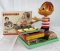 Vintage Rosko Tin Battery Op Pinocchio Xylophone Toy in Orig. Box