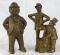 Lot (2) Antique Cast Iron Still Banks- Mutt & Jeff, Man with Hat
