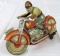 Vintage Technofix Germany Tin Wind-Up Race Motorcycle 7