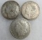 Lot (3) 1921-S US Morgan 90% Silver Dollars