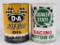 (2) Vintage Metal Quart Motor Oil Racing Cans- Quaker State/ DA Speed-Sport