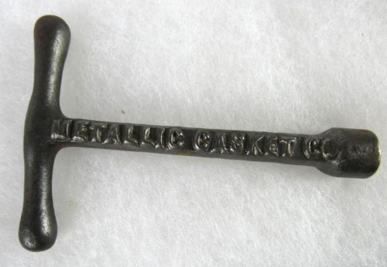 Rare Antique Signed Springfield Metallic Casket Co. Cast Iron Casket Key