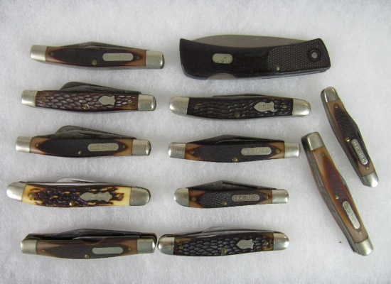 Lot (12) Vintage Pocket Knives- All SCHRADE-USA Made