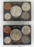 1957 P & D US 90% Silver Mint Uncirculated Coin Sets