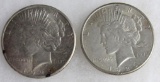 Lot (2) 1926-S & P US Peace 90% Silver Dollars