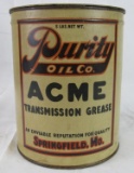 Antique Purity Oil Co. ACME Transmission Grease 5 lb. Metal Can