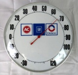 Vintage 1960's/70's AC Delco General Motors Advertising Thermometer Glass/ Pam Style