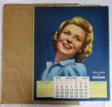Original 1942 Timken Bearings Advertising Calendar- Beautiful Lady Portraits