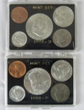 1962 P & D US 90% Silver Mint Uncirculated Coin Sets