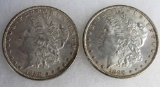 Lot (2) 1898 P US Morgan 90% Silver Dollars