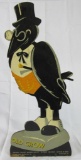 Antique Old Crow Whiskey Wooden Standee Sign 21