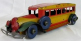 Excellent Antique 1930's Marx Royal Bus Line Tin Wind-Up 10