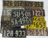 Lot (13) Antique 1918-1932 New York License Plates