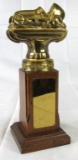 Outstanding 1940's - 50's NOS Un-Used Boat Tail Race Car Trophy