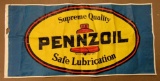 Vintage Pennzoil Safe Lubrication 6 ft. Service Station Paper Banner