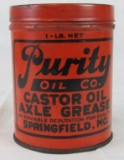 Antique Purity Oil Co. Axle Grease 1 lb. Metal Can