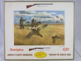 Excellent Vintage 1966 Remington Model 870 Pump Action Shotguns Easelback Cardboard Sign