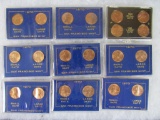 Lot of Vintage Uncirculated US Cent Lincoln Pennies Sets