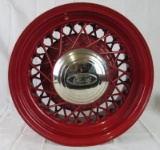 Vintage Ford Spoked Wheel with Hubcap (16