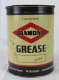 Antique Diamond 5lb Metal Grease Can