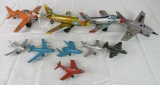 Grouping Antique Toy Airplanes Tin Friction, Tootsietoy, etc.