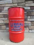 Antique Lubriko Grease 15 Gallon Steel Drum/ GAS & OIL