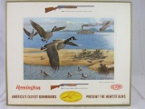 Excellent Vintage 1966 Remington Model 100 Autoloading Shotguns Easelback Cardboard Sign