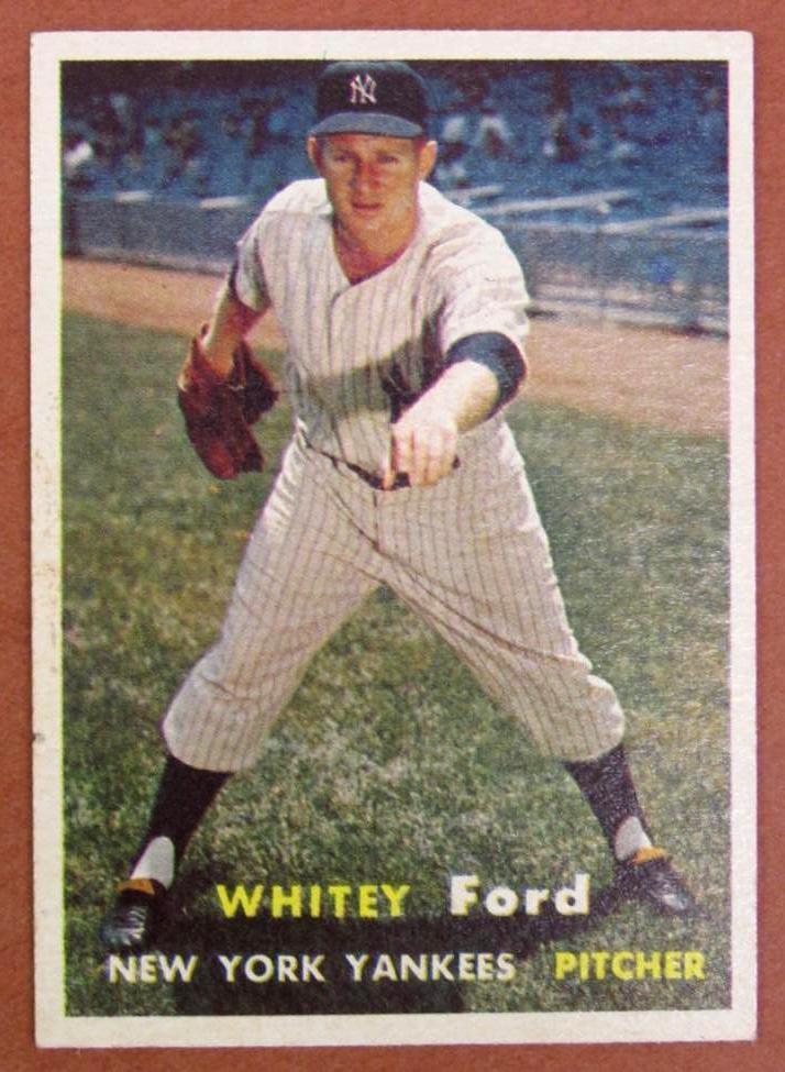 1957 Topps #25 Whitey Ford New York Yankees Baseball Card EX