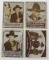 Lot (4) Rare 1950 Wm Boyd Hopalong Cassidy Foil Cards
