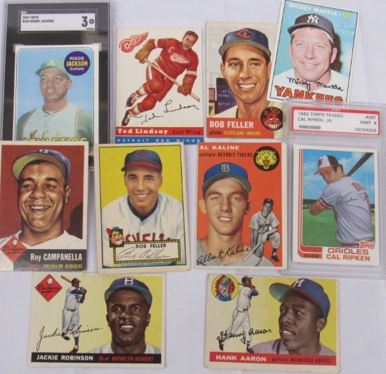 Sold at Auction: 1957 TOPPS BASEBALL #20 HANK AARON PSA NM 7