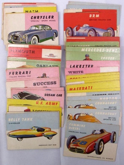Lot (62) 1954 Topps World on Wheels Automobile Cards