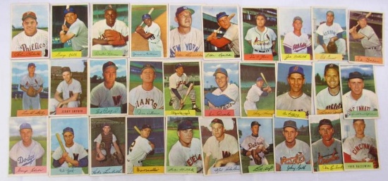 Lot (30) Diff. 1954 Bowman Baseball with some Stars