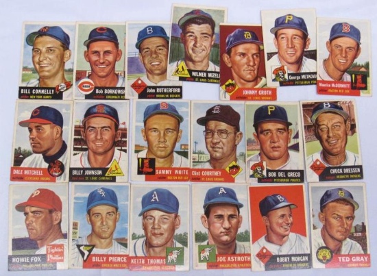 Lot (19) Diff. 1953 Topps Baseball