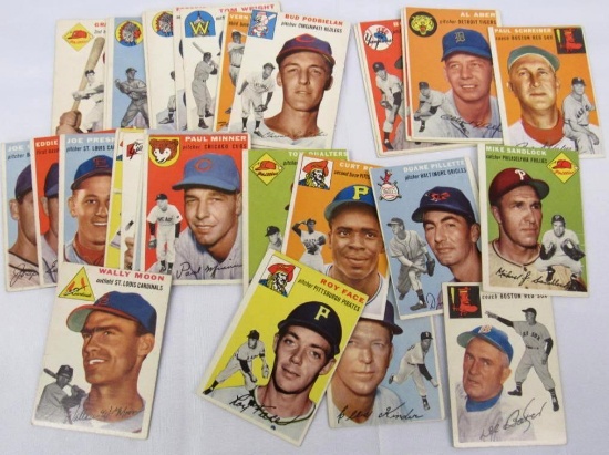 Lot (30) 1954 Topps Baseball Cards