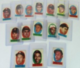 Lot (15) 1963 Topps Peel-Off Stickers w/ Mickey Mantle & Severall Hall of Famers