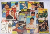 Lot (18) 1950's SPORT Magazine- Great Covers! Jackie Robinson, George Mikan, Musial++