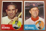 1963 Topps #250 Stan Musial & #340 Yogi Berra