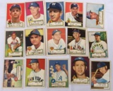 Lot (15) 1952 Topps Baseball Cards