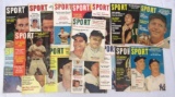Lot (16) 1960's SPORT Magazine- Great Covers! Bob Cousy, Mantle/Dimaggio, Mays ++