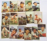Lot (16) Diff. 1953 Bowman Color Baseball