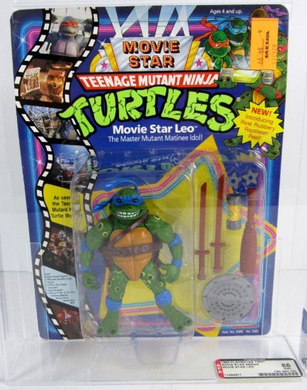 Rare Vintage 1992 Teenage Mutant Ninja Turtles MOVIE STAR LEO Sealed MOC AFA 85