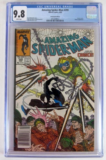 Amazing Spider-Man #299 (1988) Key 1st Venom Cameo NEWSSTAND CGC 9.8