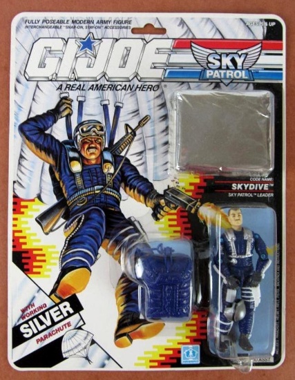 Vintage 1990 GI Joe Sky Patrol SKYDIVE Sealed MOC/ Case Fresh Minty!