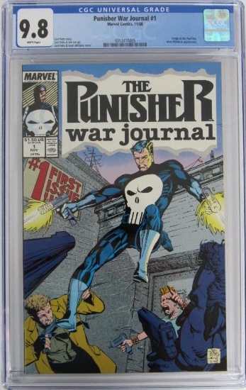 Punisher War Journal #1 (1988) Key 1st Issue/ Origin CGC 9.8